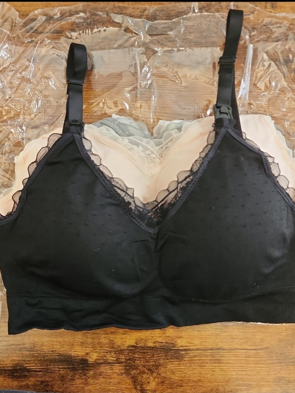 4piece:Size M Anti-Sagging Nursing Bra With Front Opening, Wireless, Gathering,